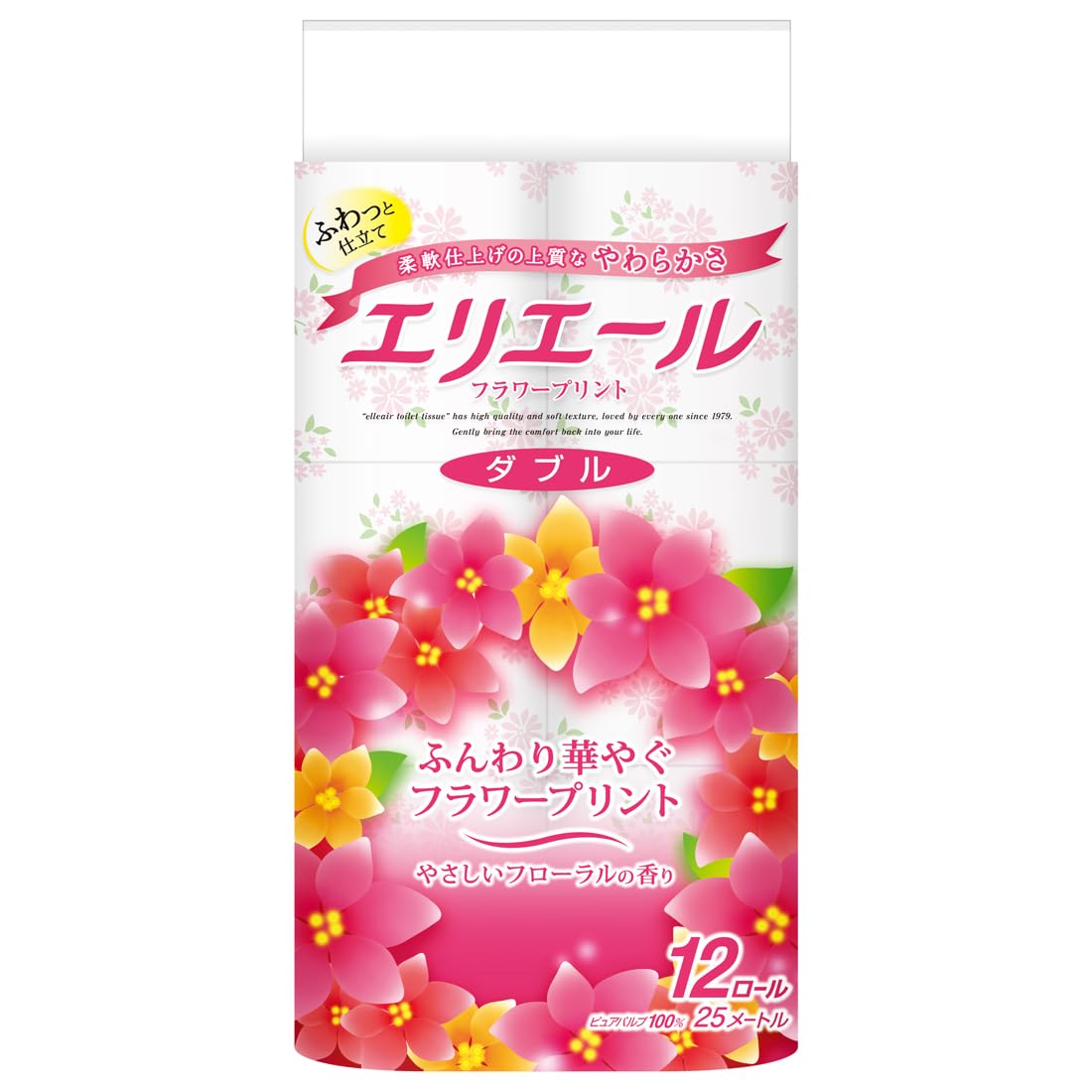 Amazon.co.jp: エリエール トイレットペーパー フラワープリント 25m